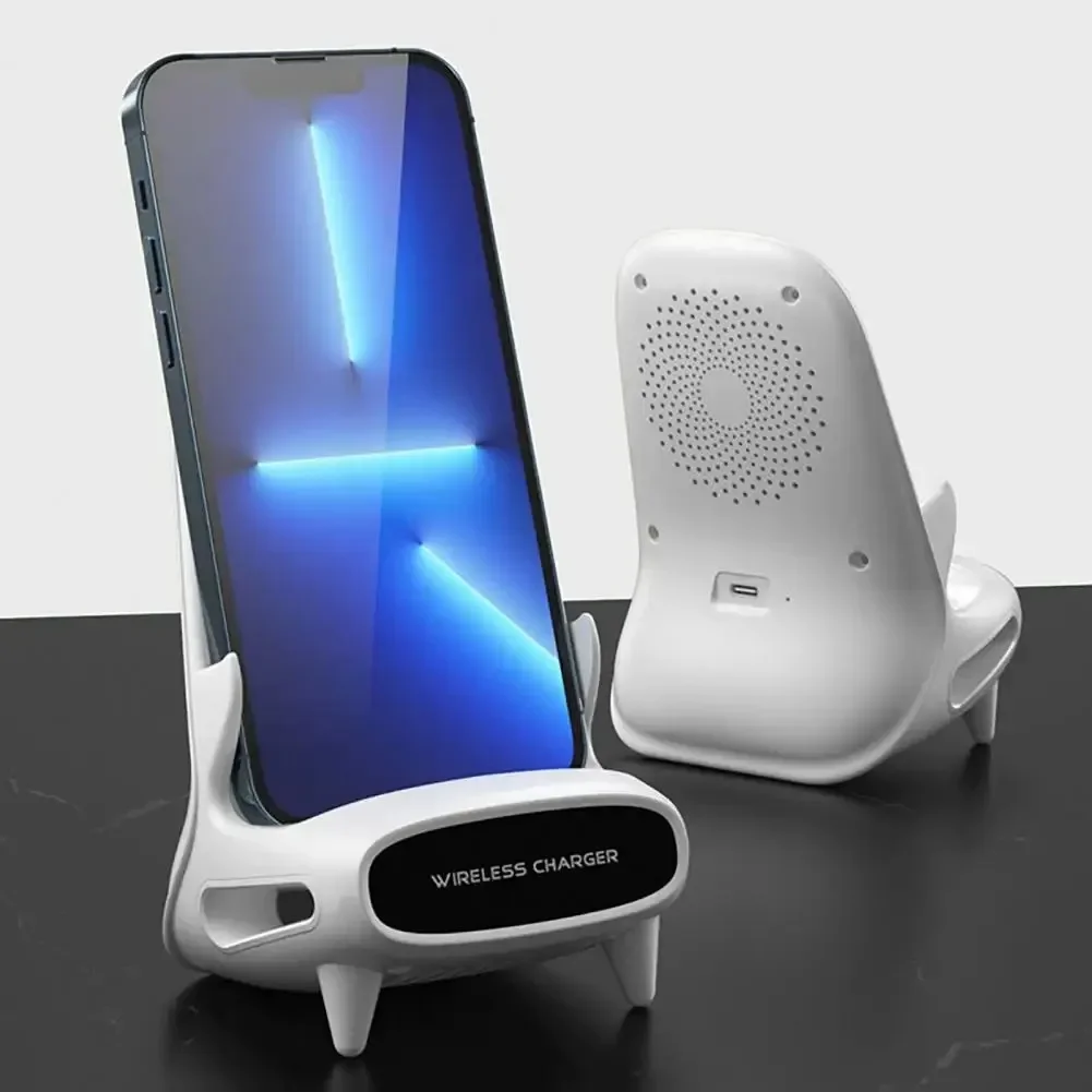 Supporto per caricabatterie wireless Supporto per telefono cellulare da tavolo Staffa per stazione di ricarica rapida da 15 W Supporto dock per iPhone Samsung Xiaomi LG