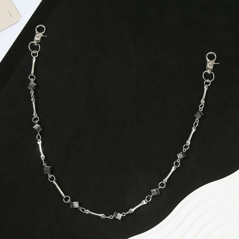 فاسق الصخرة الهيب هوب للجنسين الكلب العظام النرد السراويل سلسلة ، الرجال النساء الجينز الخصر المجوهرات ، متعدد الطبقات المحفظة سلاسل المفاتيح سحر الإكسسوارات #3