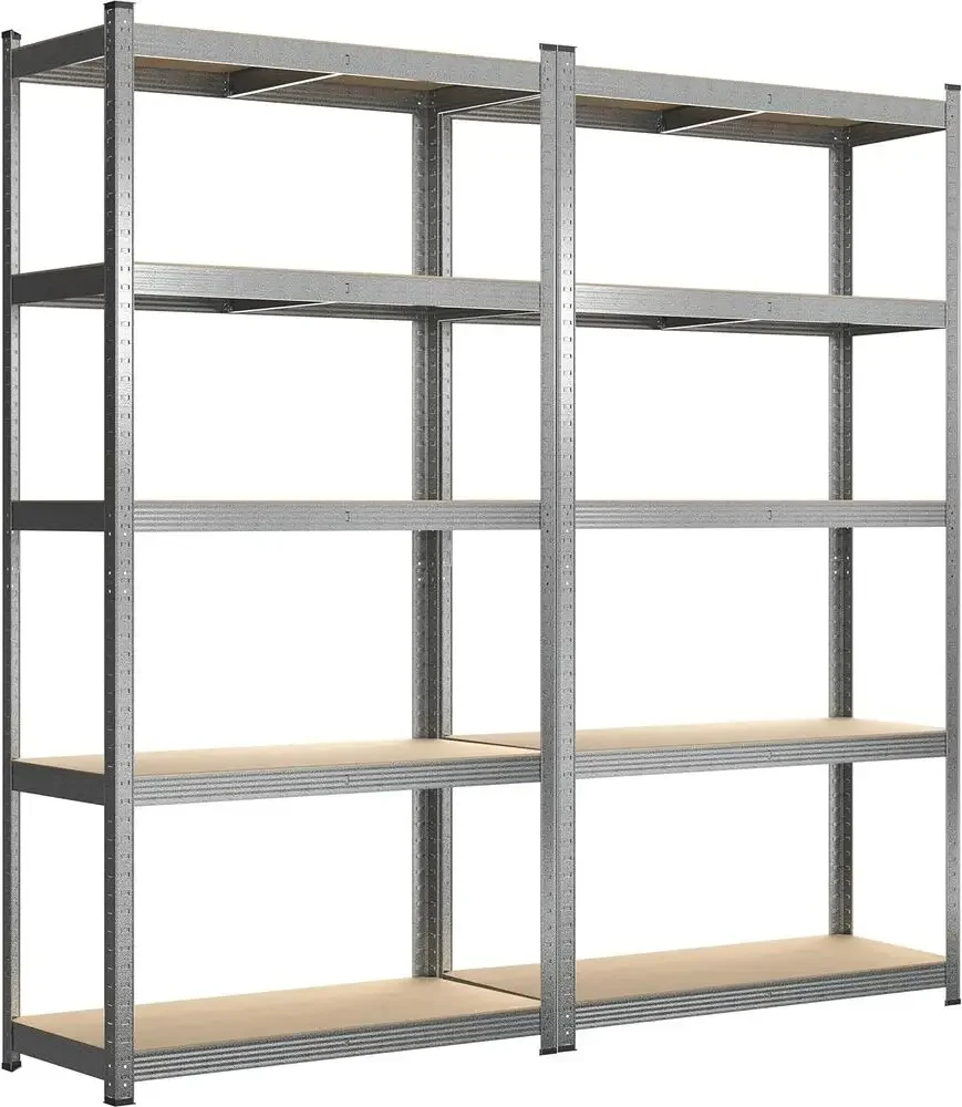 

2pcs 5 Tier Shelf Garage Shelvin Unit Steel Rack Storage Oragnizer 150x75x30cm
