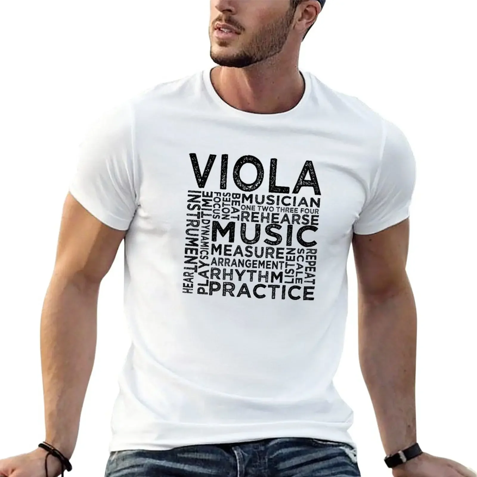 

New Viola Typography T-Shirt blanks anime mens t shirts top quality