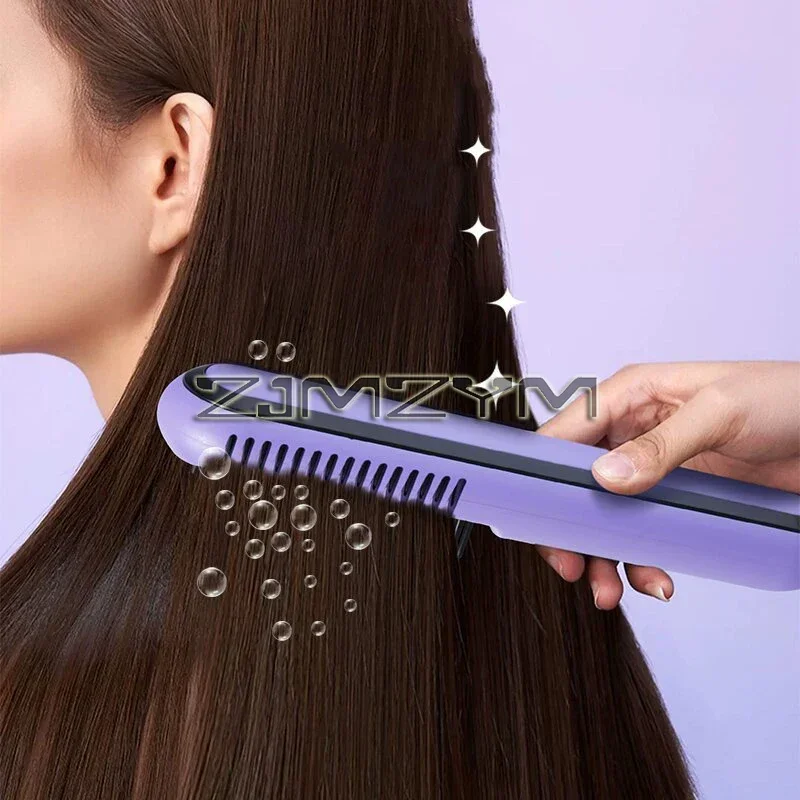 Peine alisador recargable portátil de iones negativos, cuidado del cabello suave, inalámbrico, herramientas de peluquería