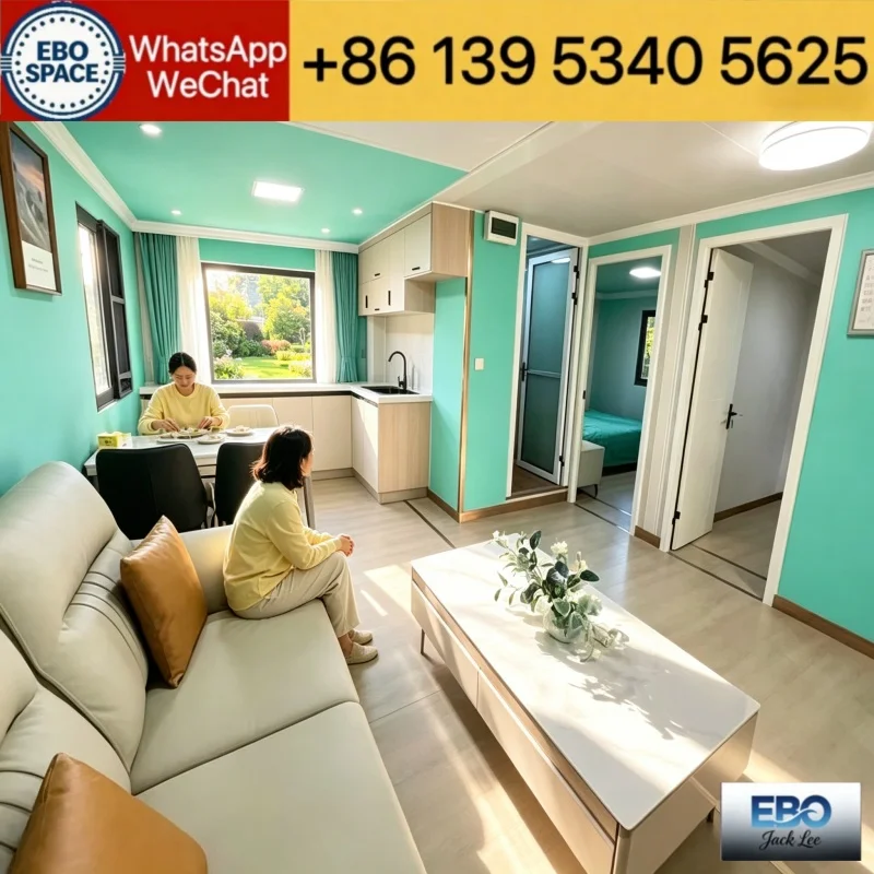 40ft mobile expandable container, with shower & kitchen, outdoor vacation villa Container Home