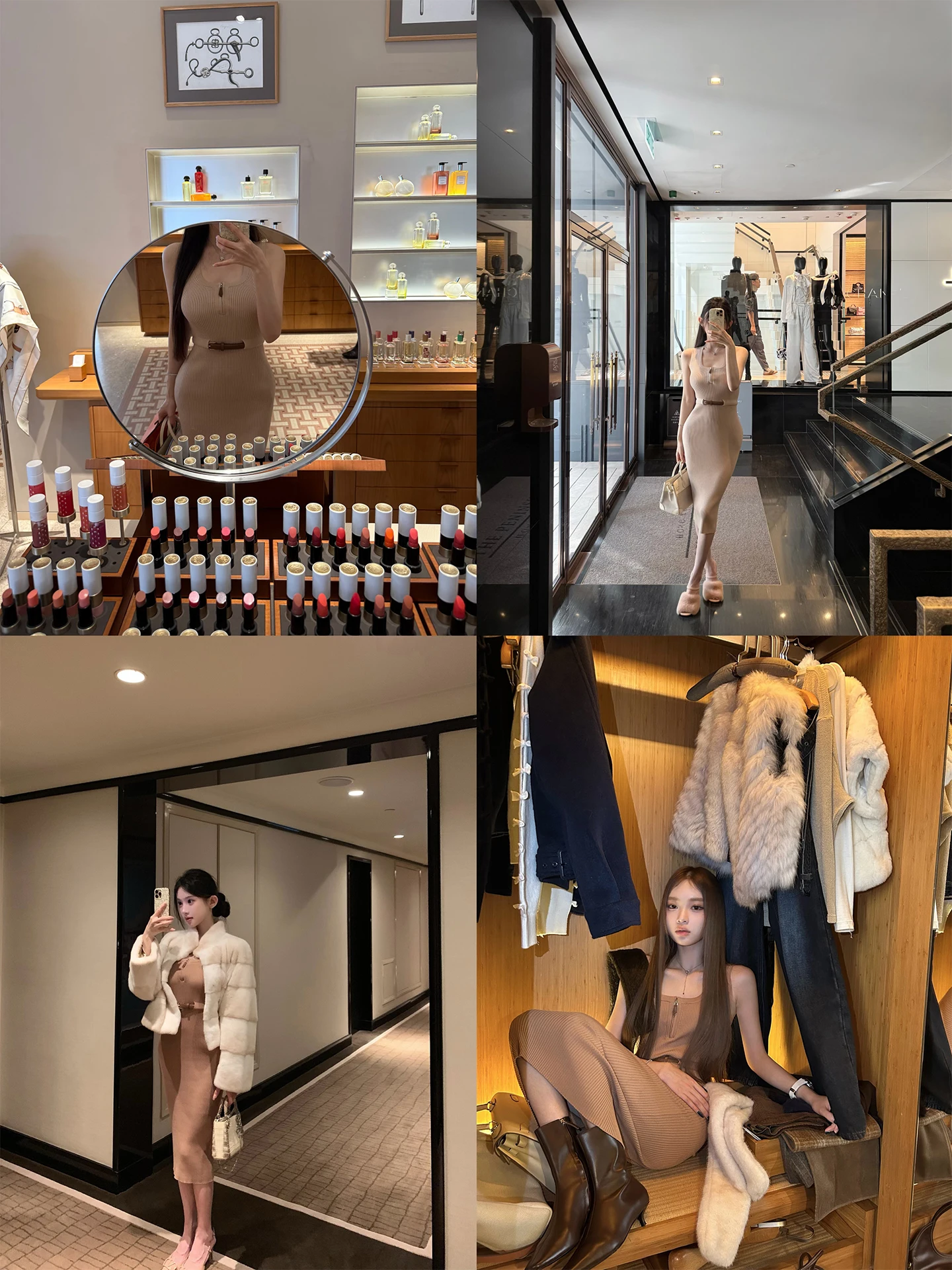 Good Morning Fan Fan Gentle Knitwear Dr พร้อมเข็มขัดสำหรับผู้หญิง ชุดเดรสไหมพรมทรงเข้ารูปสำหรับฤดูใบไม้ร่วงและฤดูหนาว