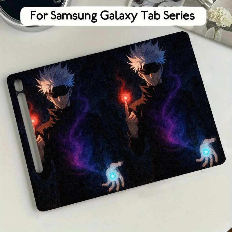 Jujutsu Kaisen أنيمي لسامسونج غالاكسي تاب S9 S10 S6 S7 S8 FE زائد لايت بوصة غطاء قابل للطي اللوحي
