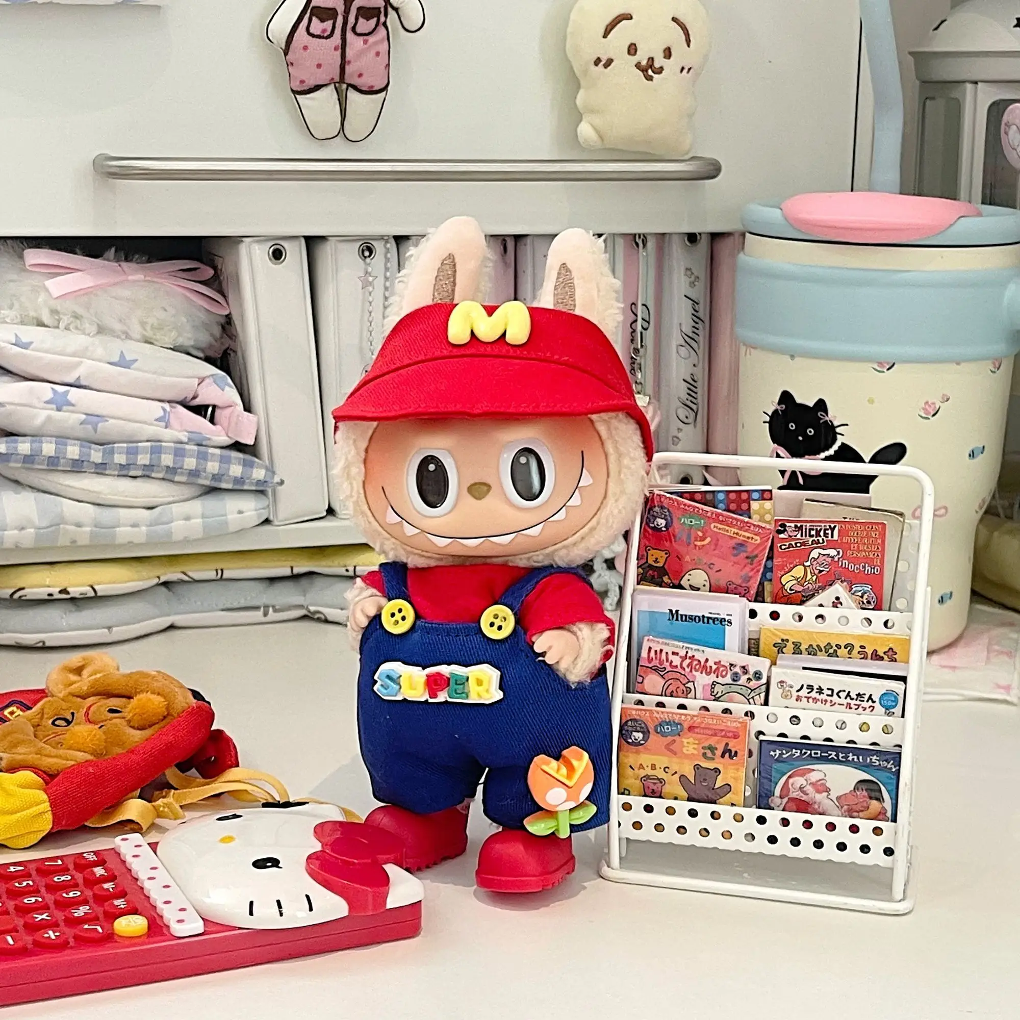 

2025 для Labubu Mario Style Одежда Мультфильм Симпатичная виниловая кукла 17 см V1 V3 DIY Одежда Аксессуары Игрушки Подарки Украшение Подвеска Набор