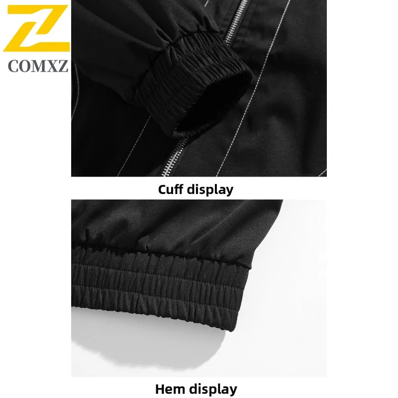 COMXZ 2025 Mens Square Collar American Vintage Workwear Jacket