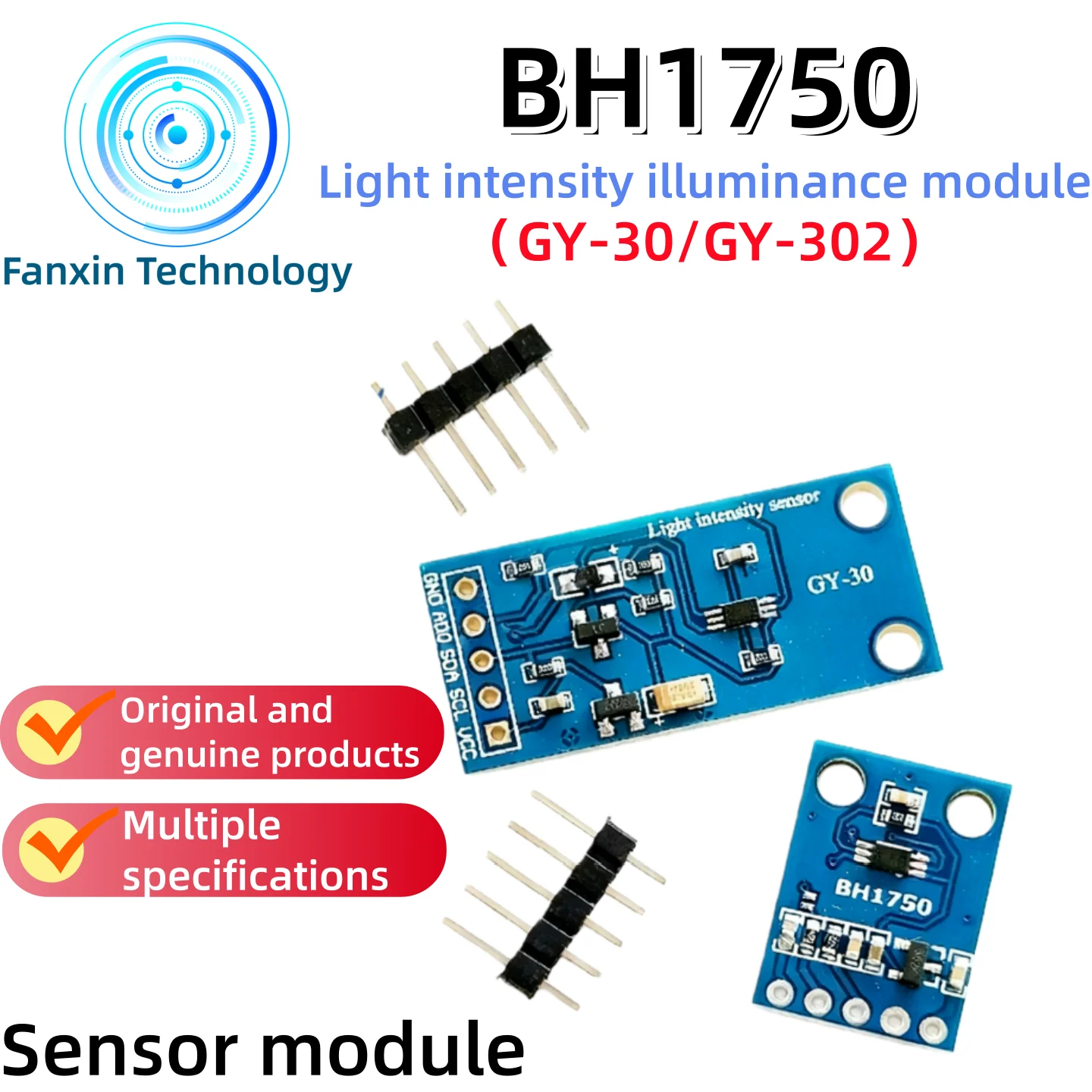6-1PCS,GY-302 BH1750 BH1750FVI Light Intensity Illumination Module Digital Optical Intensity Illumination Sensor for Arduino