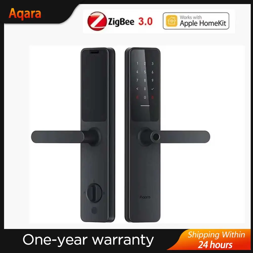 قفل الباب الذكي Aqara A100 Pro قفل ببصمة الإصبع قفل ذكي قفل الباب مع مقبض وظيفة ذاكرة تخزين التكنولوجيا البيومترية