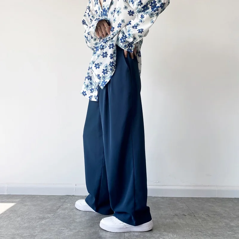 

Indigo Design Straight Leg Wide Leg Pants Men's Retro Trendy Loose Dad Long Trousers Autumn Sle Casual Faion Youthful Energy