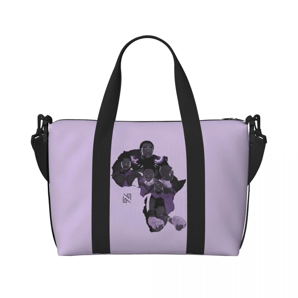 

Custom Large Black Panther Tote Bag Women Superhero Film Shopping Shoulder Gym Beach Travel Bag