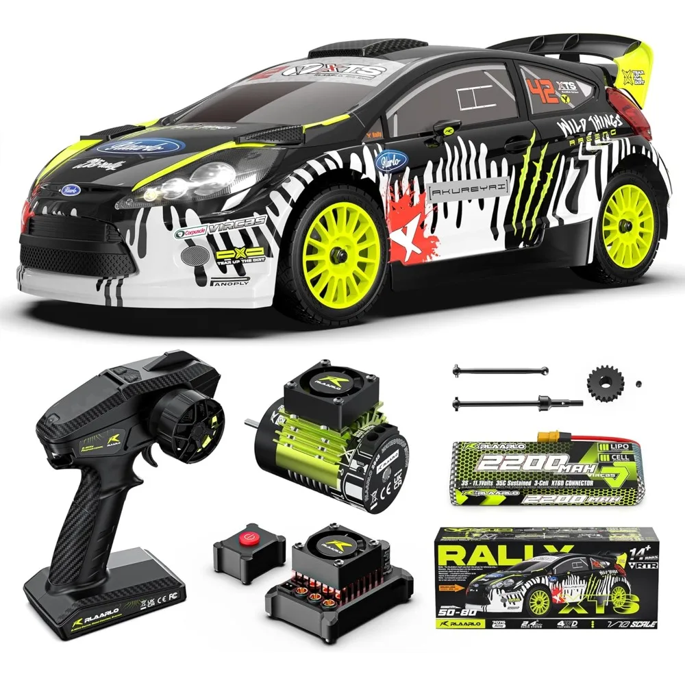 1/10 Brushless RC Cars, 50 MPH Rally Car, Gyro, 4WD Monster Truck, 8+ Ages