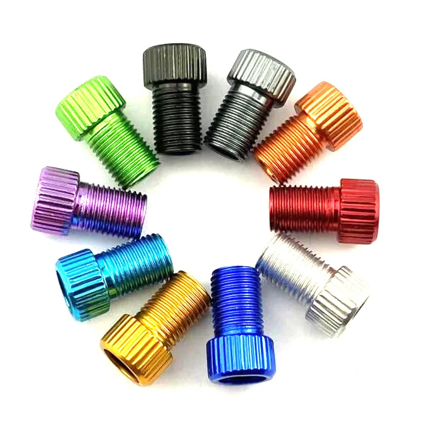 4Pcs Presta Valve Adapter Aluminum Convert Presta to Schrader French to US Bike Tire Inflator for Standard Pump Air Compressor