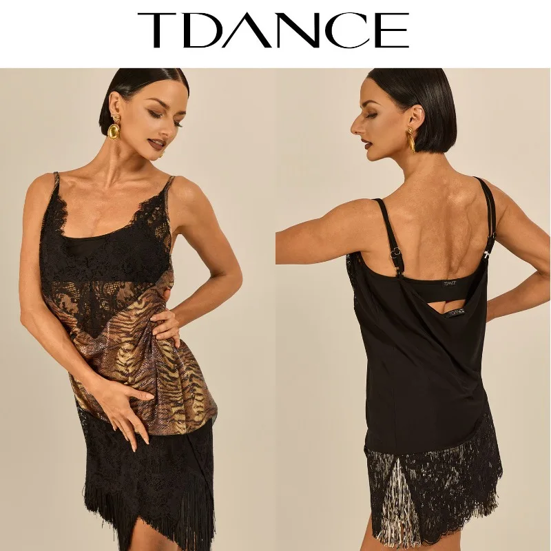 customized TDANCE Latin lace camisole top Practice clothes for teachers paired with daily training female GL-293