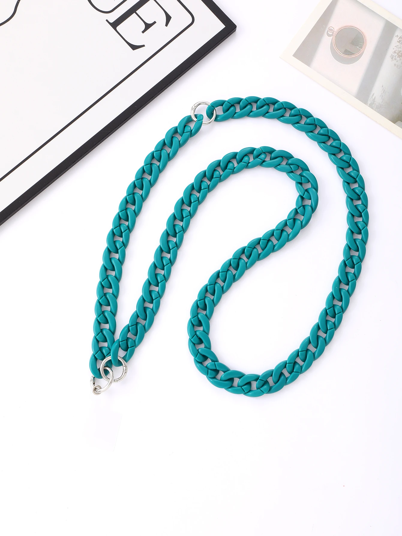 سلسلة كروس من خرز الأكريليك الجديدة عبر الحدود من أمازون عصرية ومتعددة الاستخدامات، حبل للهاتف المحمول 2 في 1 قابل للفصل #5