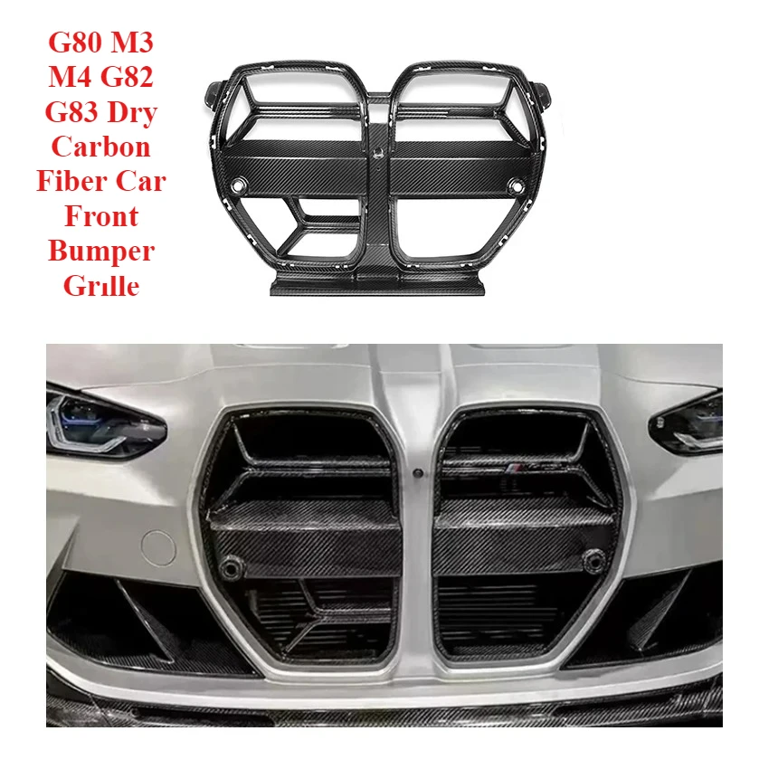 

Технология Top of The Line подходит для BMW G80 M3 M4 G82 G83, решетка переднего бампера автомобиля из сухого углеродного волокна