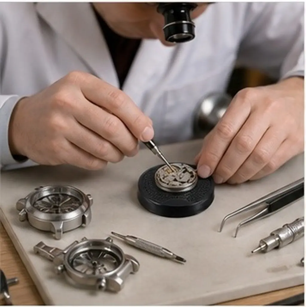Premium Watch Repair Cushion Black Movement Pad for Servicing Battery Change Regulator Adjustment and Electronic Part