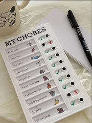Bview Art 10 Blank Sheets of Paper To Do List Board Memo List Board for Adults and Children for Planning Reminders