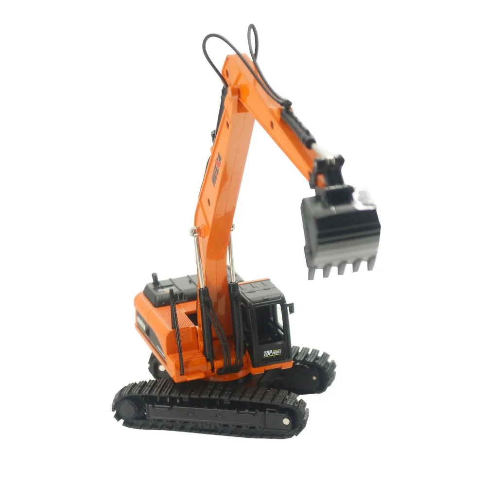 Diecast 1:50 Scale Huina Construction Engineering Vehicle Model Alloy Excavator Toy Collection Souvenir Ornaments Display