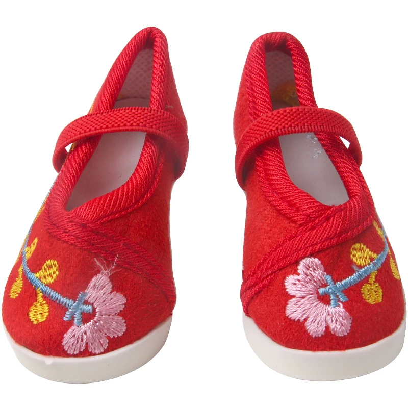 75 CM BJD Doll Retro Canvas Shoes Fit 1/3 1/4 MDD MSD Dolls Chinese Style Embroidery Pattern Size 7.5 CM Shoes Kids Toys
