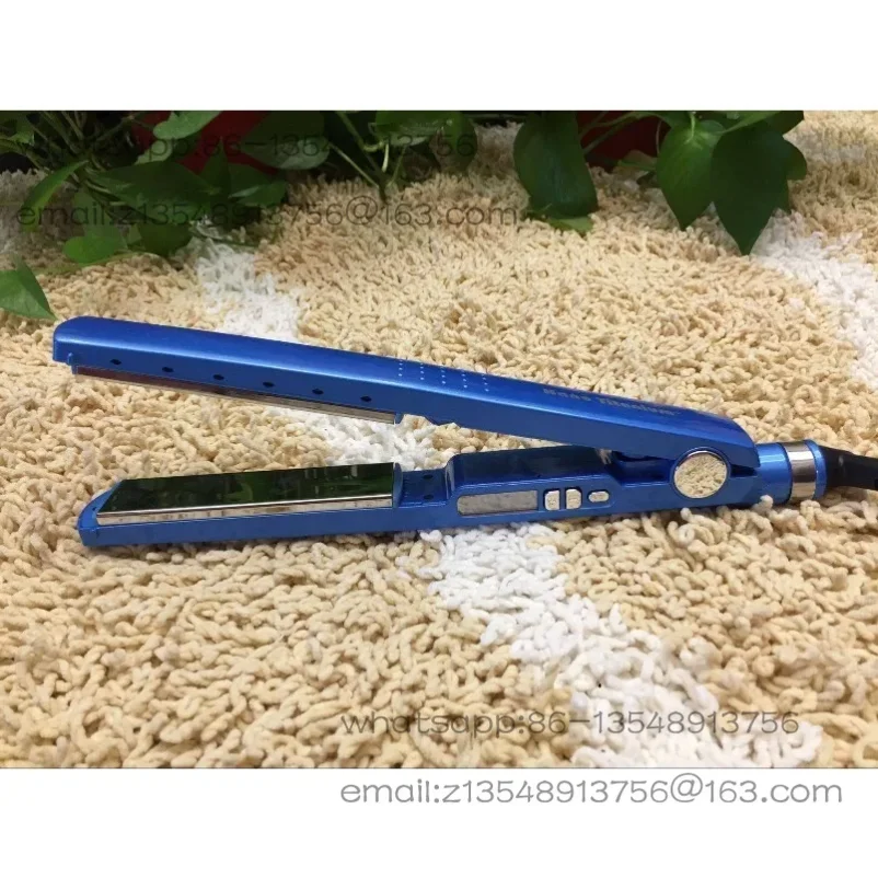 Digital Display Quarter Blue Splint Nano Titanium Hair Straightener Hair Straightener Factory Direct Sales Spot Quick Delivery