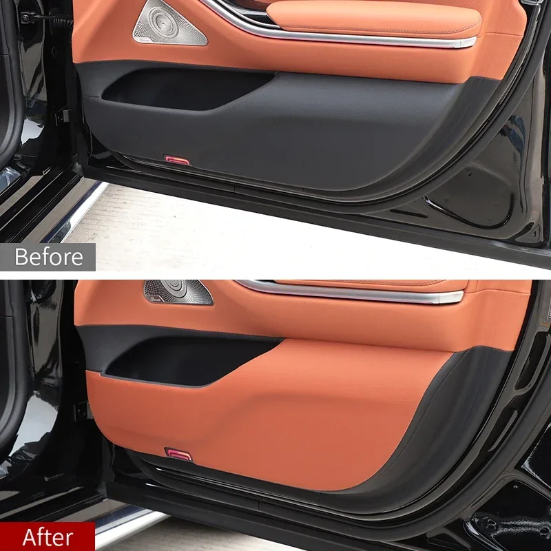 Door kick pad for 2021~2024 Mercedes w223 S series 400 450 550 480 accessories 4