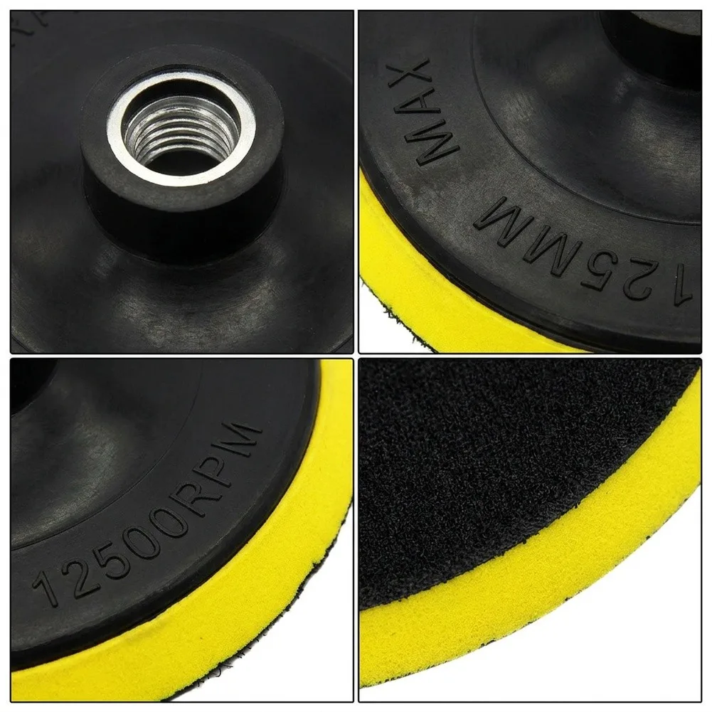2pcs 5inch Buffing Pad Rotary Backing Pad With For M10 Drill Adapter Rotary Tools Set For Polishing Metal Ceramic
