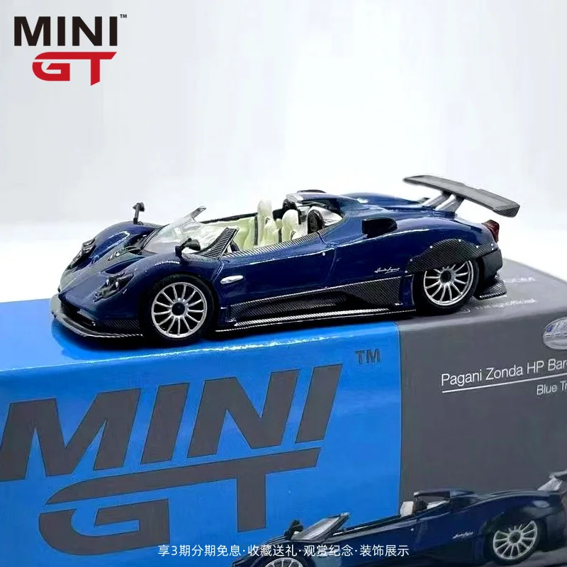 MINI GT 1:64 Pagani Zonda Sports car HP alloy die-cast miniature model, adult decoration,boy toy,children's birthday gift