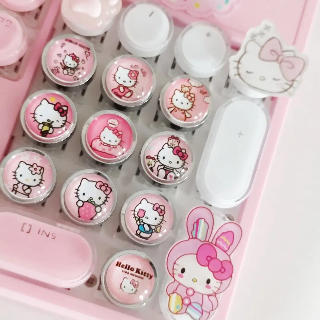 

10 шт., колпачки для клавиш «Hello Kitty» для механической клавиатуры