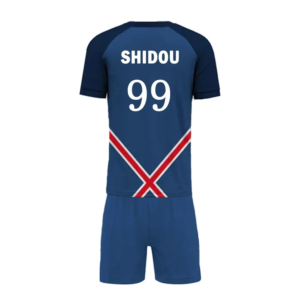 Japanese Anime Blue Lock P.X.G Jersey Football Uniform Rin Shidou Cosplay T-shirt Shorts Men's and Women's Casual Sports Suit
