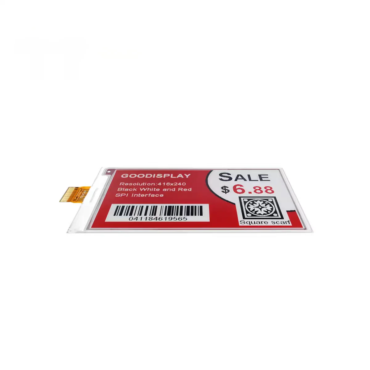 3.7-inch black, white, and red electronic ink screen EINK electronic paper display screen can be quickly brushed in 16s for loca