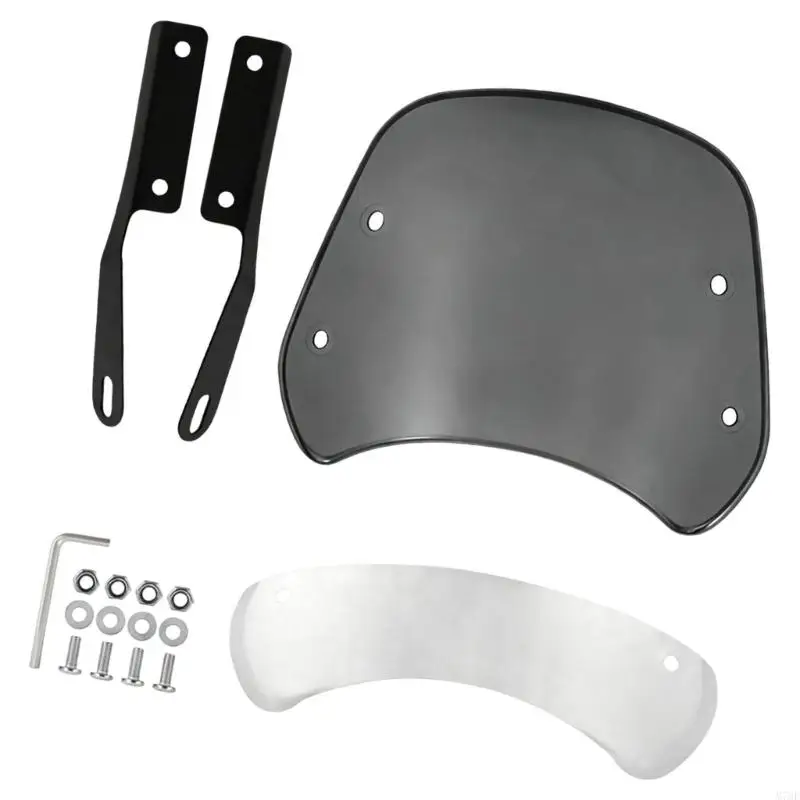 M76E Motorrad-Windschutzscheibe mit Schlitzhalterung und vier Löchern für die Scheinwerfermontage – Detail 7