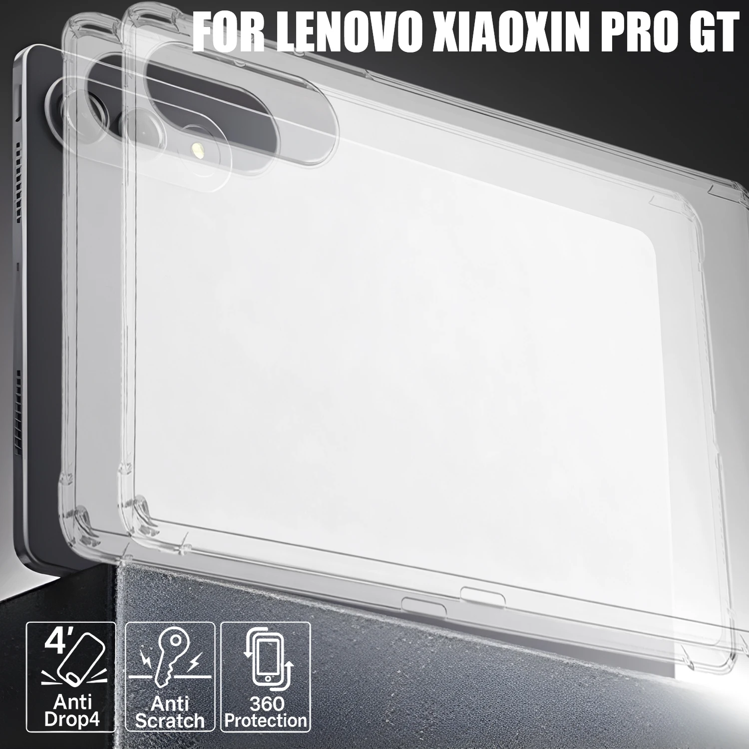 

For Lenovo Xiaoxin Pro GT 11.1" 2025 Transparent Case Shockproof Protection Soft TPU Tablet Cover For Lenovo Xiaoxin Pro GT