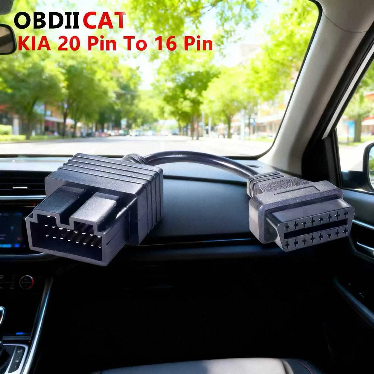 

Кабель-адаптер OBD2 для KIA 20-контактный на 16-контактный разъем диагностического сканера транспортных средств KIA