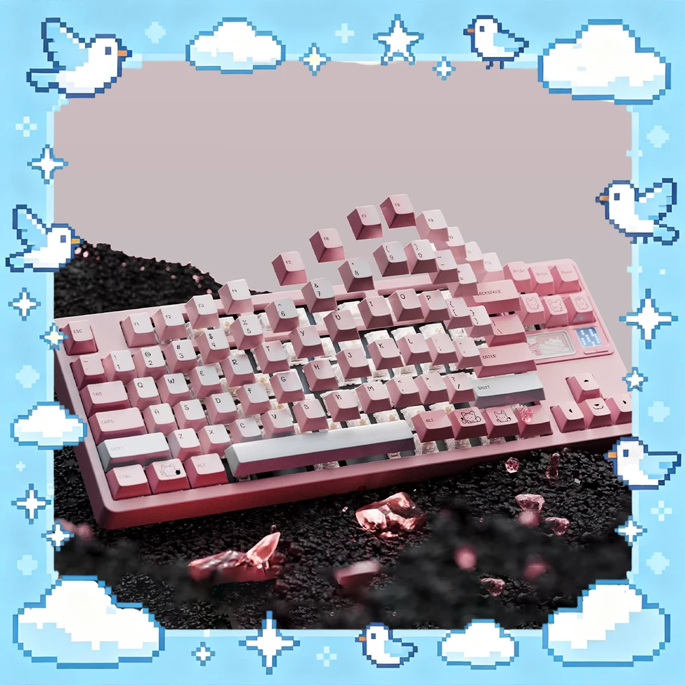 TickType QK65MK3 Gaming Keyboard Gasket Structure Multifunctional Interactive Color Screen Wireless Keyboard Adapting Bluetooth