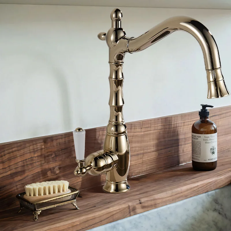 صنبور المطبخ الفرنسي القديم، شرفة صنبور ساخن وبارد متعدد الوظائف