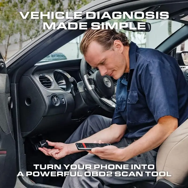 430 Bluetooth OBD2 Scanner for iPhone & Android, No Subscription, OBDII Code Reader, Check Engine ABS SRS Airbag, 1996+