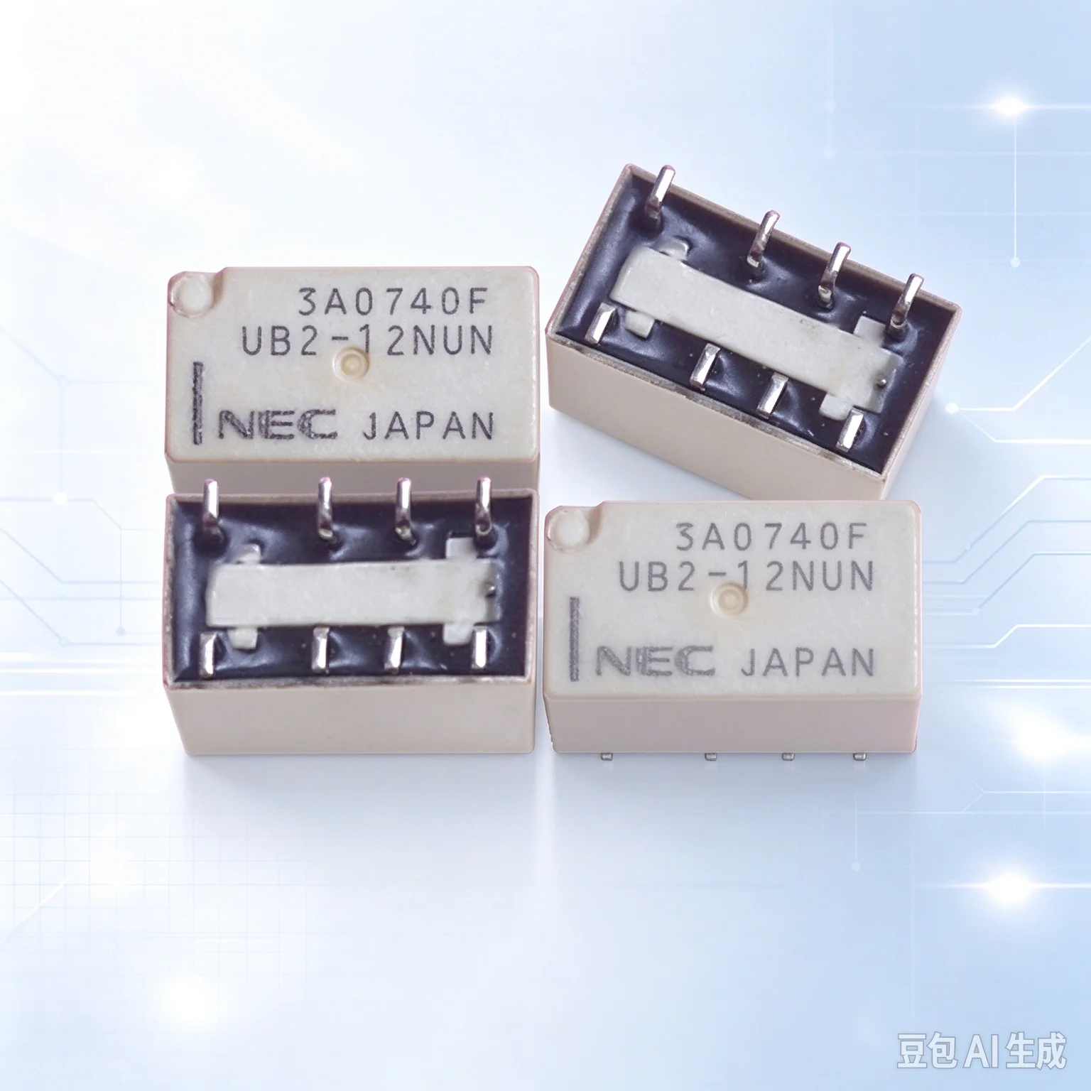20pcs for UB2‑12NUN Ultra‑mini Signal Relay 2NO‑2NC 8‑Pin Through‑hole 12VDC Imported NEC