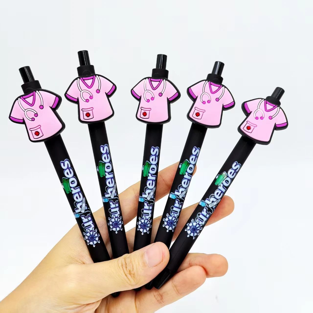 

7pcs/11pcs/13pcs/17pcs Black series medical uniforms Ballpoint pens, doctor's record ballpoint pens, Nurses' Day gift pens