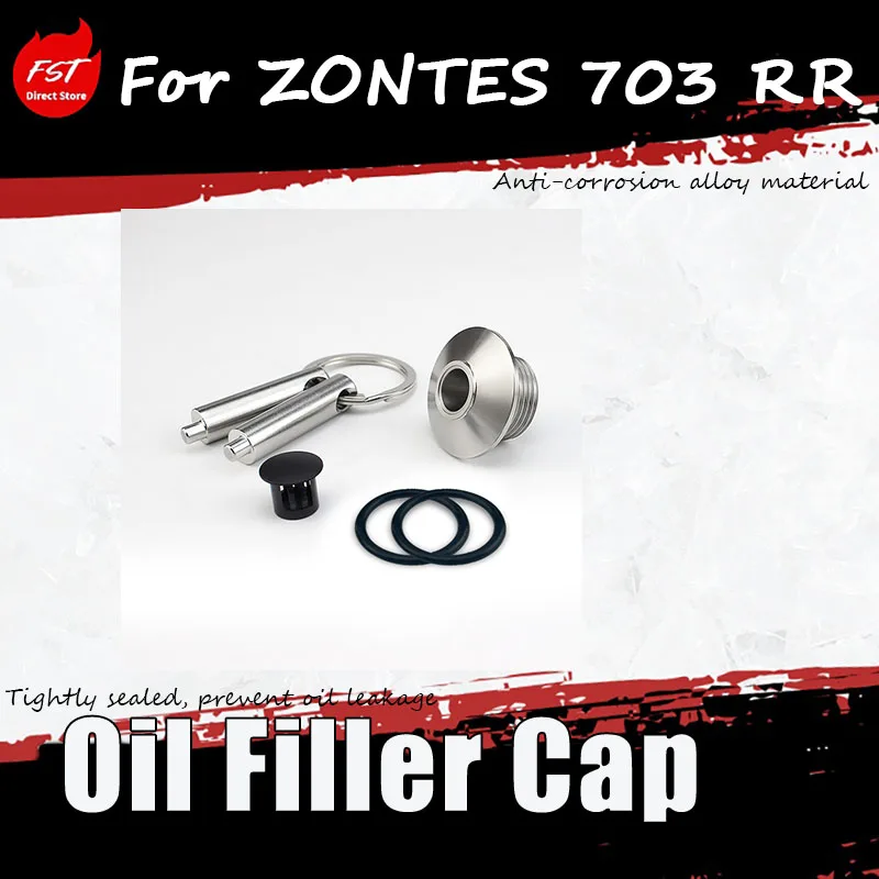 For ZONTES 703 RR Rear Rearview Mirror Mounting Kit - Stainless Steel Oil Cap Anti-theft Oil Cap - Non-destructive Installation