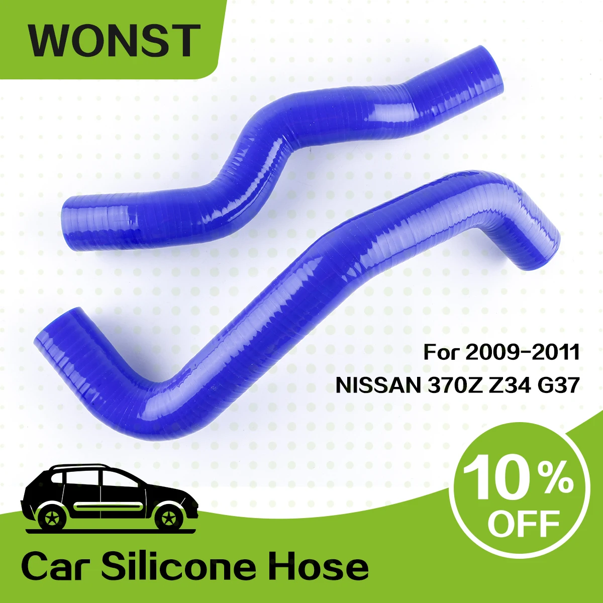 

For 2009 2010 2011 NISSAN 370Z Z34 G37 Radiator Coolant Pipe Silicone Hose
