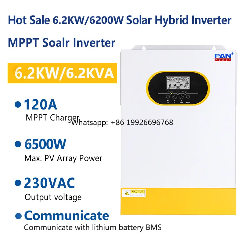 

Hot Sale Off Grid 48v 6kw 6.2kw 6kva Hybrid Solar Inverter factory