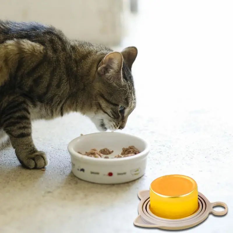 Pet Can Sealer Reusable Pet Food Can Spoon With Lid Silicone Can Lids For Dog And Cat Food With Multifunctional Canning Spoon