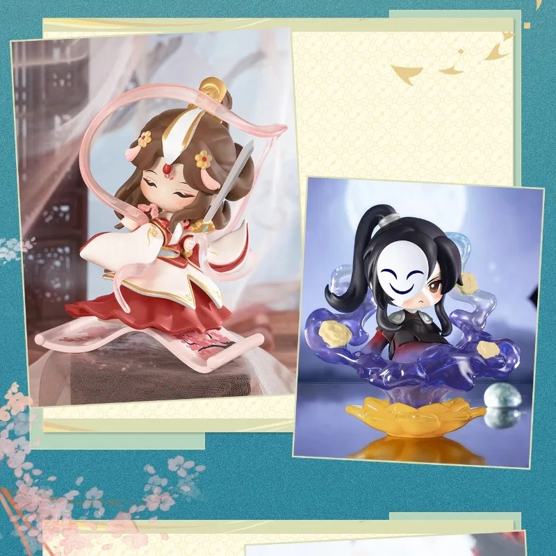 กล่องสุ่มฟิกเกอร์ซีรีส์สีเขียวและสง่างามจากเรื่องเทียนกวนซื่อฝู (Heaven Official's Blessing) ตัวละครเซี่ยเหลียนและหัวเฉิง ของสะสมตกแต่ง ของขวัญ