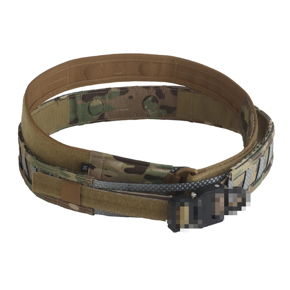 

Tactical Camo Style Battle Belt 2-in-1 Inner Outer Waist Belt with Magnetic Locate System Training Hunting Airsoft Accessories