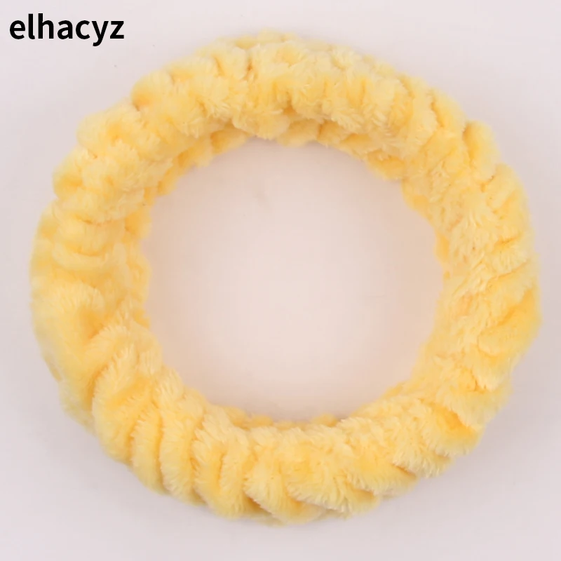 Schickes festes Korallen vlies weiches elastisches Spa Gesichts haarband Mädchen waschen Gesicht Kopf tragen Make-up Stirnband Frauen Haarschmuck – Detail 11