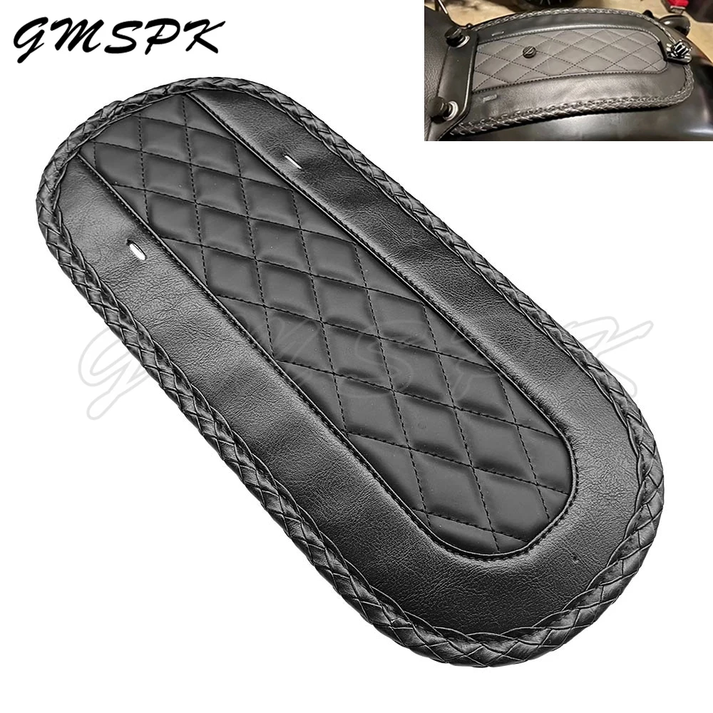 

Motorcycle Leather Rear Fender Bib Seat Cover Cushion Pad Fit for Harley Touring Electra Glide Road King FLHT FLTR 2008-2018