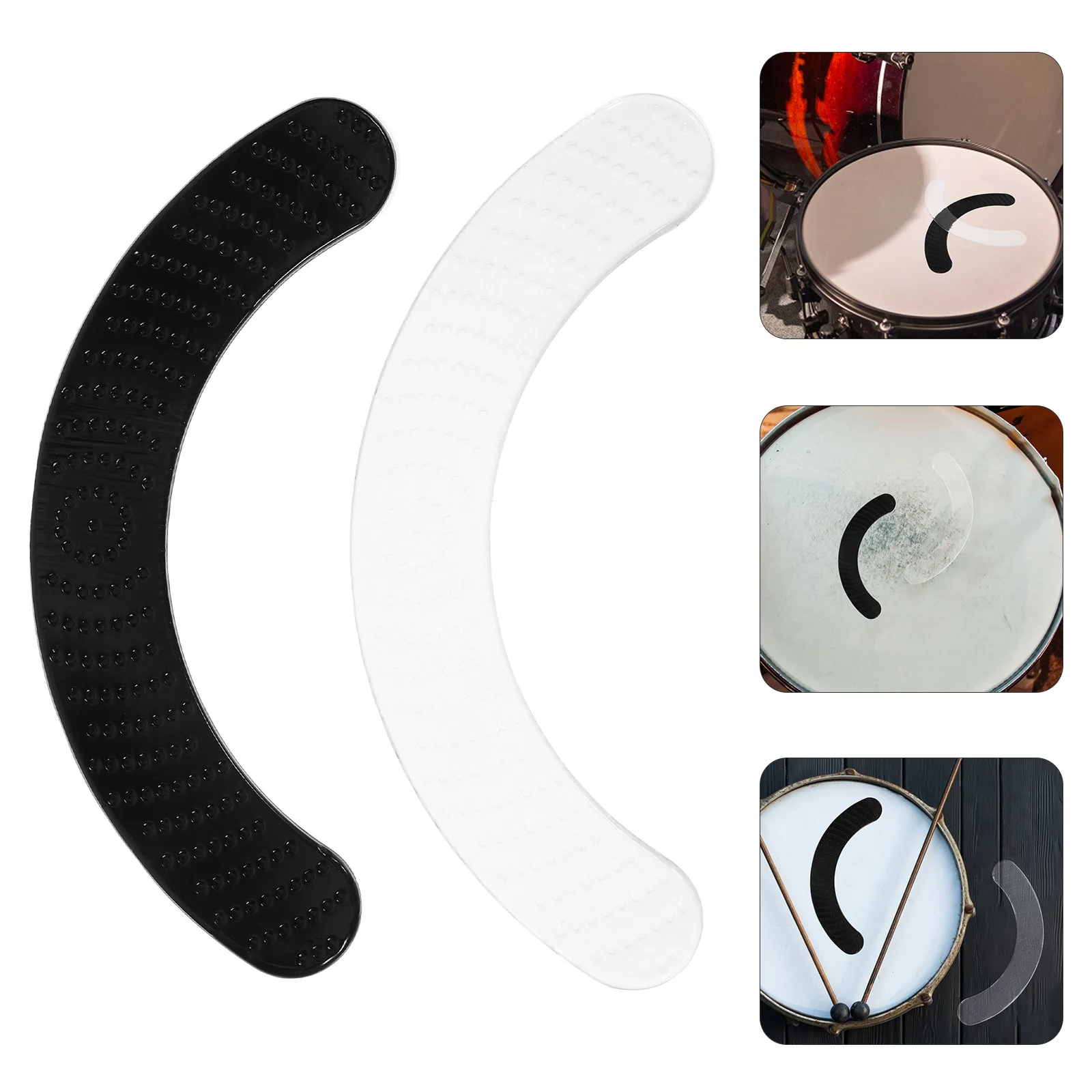 

2pcs High Quality Silicone Drum Dampening Pads Mute Pads for Snare Eliminate Overtones Reusable Drum Accessories