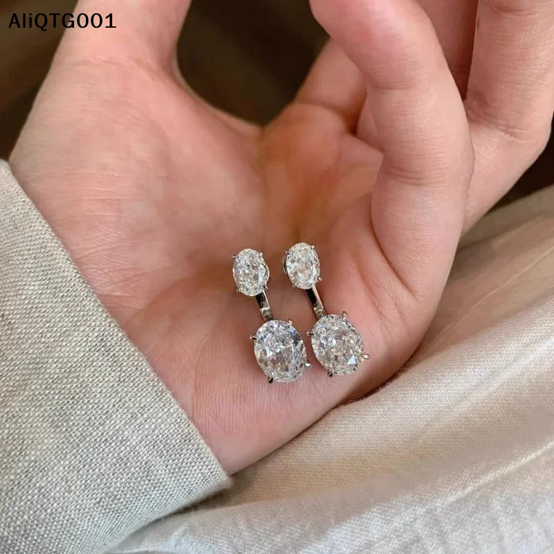 Fashion Charm Sparkling Zircon Women's Earrings Luxury Gemst