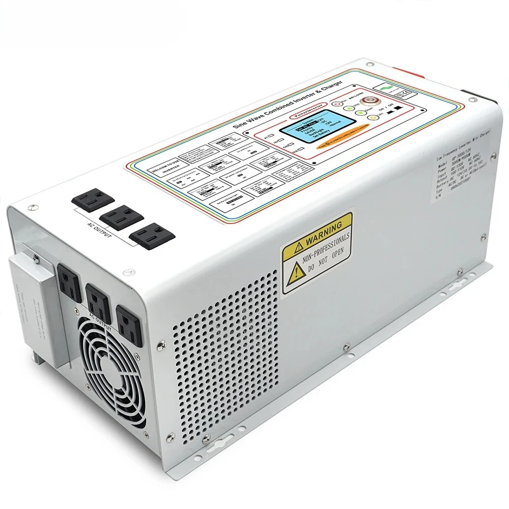2000 واط التردد المنخفض العاكس UPS شاحن تيار مستمر 12 فولت 24 فولت 48 فولت 110 فولت 220 فولت التيار المتناوب الشمسية منخفضة التردد نقية شرط لموجة العاكس ل RV #1