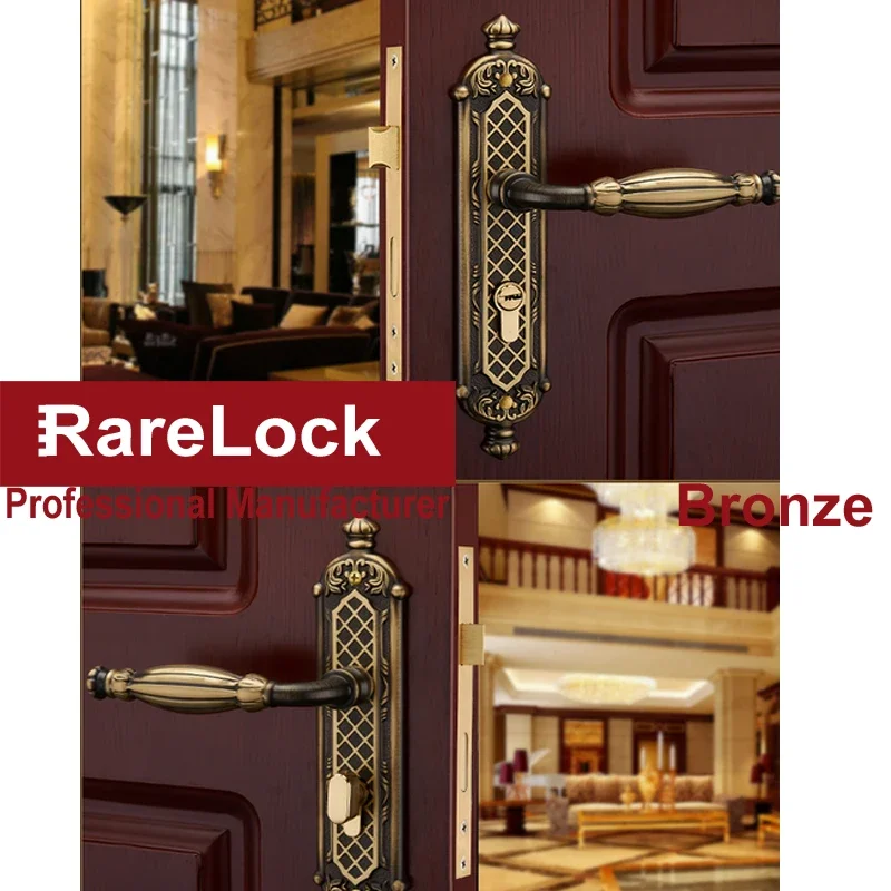 Luxurious Door Lock for Bedroom Bathroom Home Security Hardware DIY Rarelock YP35 G1